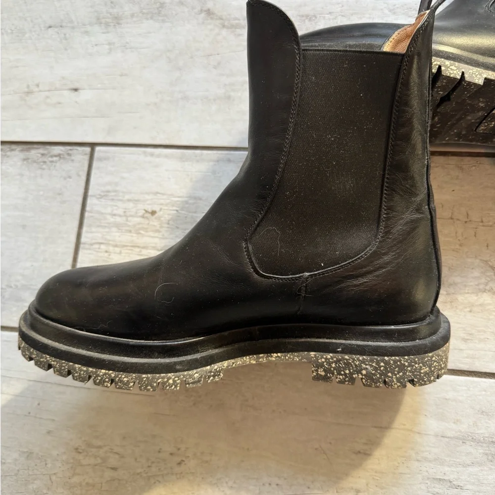 DEAR FRANCES black leather chelsea boots size 39 1/2 - Picture 9 of 16